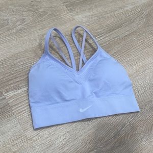 Nike Dri-Fit Light Pastel Purple Lavender Lilac Strappy Seamless Sports Bra